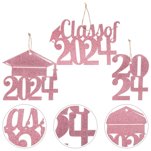 Minkissy 1Set Grad Centerpieces Vase Bottle Decor Hanging Cutouts For College Graduation 13.5X13.2X0.1In