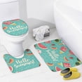 thumbnail image 4 of Hello Summer with Watermelon And Ice Cream 4 Piece Decor Shower Curtains Sets Bathroom Sets with Shower Curtain And Rugs 4 Piece Watermelon Pineapple Summer Waterproof Durable Bathroom Decor Shower, 4 of 8