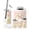 Color 1, variant on Bathroom Accessory Set 6 Piece Pink Floral Wreath Green Leaves Delicate Blossom Light Trash can, Toothbrush Holder, Toothbrush Cup, Soap Dispenser, Soap Dish, Toilet Brush Holder