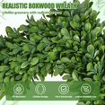 thumbnail image 3 of 18" Boxwood Wreaths for Front Door, Realistic Green Square Boxwood Wreath for Year-Round Decor, Artificial Spring Summer Wreaths for Outdoor Indoor Wedding Farmhouse Wall Porch Decor, 3 of 8