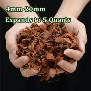 Coco Husk Chips Coconut Substrate for Garden Potting Soil Coconut Brick for Indoor Outdoor Flowers Plants Compressed Low EC Coco Husk Mulch for Garden Coconut Substrate for Reptiles- 1 lb
