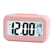 LCD Digital Clock Alarm Clock Battery Operated Smart Night Light Table Bed Alarm Clocks Kids Gift