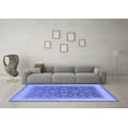 thumbnail image 3 of Ahgly Company Machine Washable Indoor Square Oriental Blue Traditional Area Rugs, 4' Square, 3 of 4