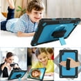 thumbnail image 6 of FIEWESEY for TCL TABMAX 10.4 Inch Tablet Case,Heavy-Duty Shockproof Kids Friendly Hybrid Rugged Protective Case for Nokia T20/Nokia T21/TCL Tab Pro 5G 9198S/VASTKING KingPad M10 Tablet(Black/Blue), 6 of 6