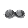thumbnail image 1 of Cuencos para perros, comedero de viaje plegable de silicona para mascotas, a prueba de asfixia y escupitajos, 2 cuencos combinados para comida para perros y gatos, 1 of 5