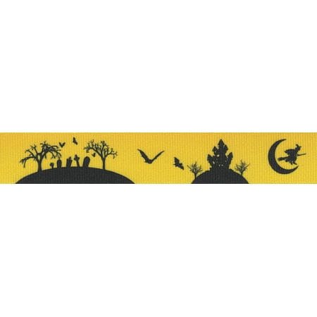 - Country Brook Design® 7/8 Inch Halloween Night Grosgrain Ribbon Closeout, 5 Yards