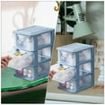 thumbnail image 2 of RENACLIPY 2Pcs Clear Blue Desktop Storage Box with Drawer for Household Organizer, 2 of 7