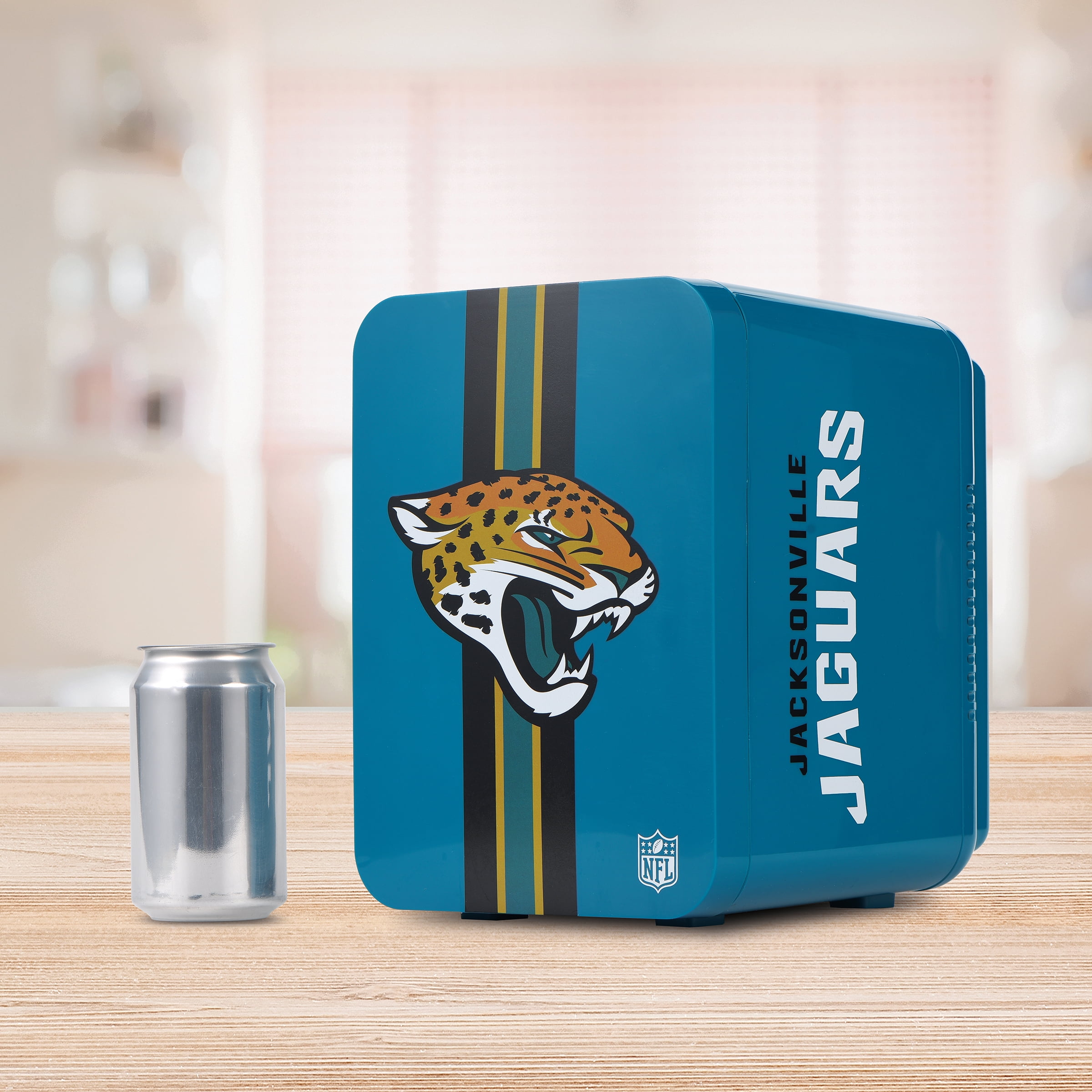 NFL Jacksonville Jaguars Mini Fridge, Teal, 4L, 6 Cans