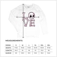 thumbnail image 7 of Love Text Skull Women's Long Sleeve T-shirt Vivid Pink Bone Cute Gothic Skeleton Romance Art Valentine Spooky Halloween, 7 of 7