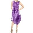 thumbnail image 3 of HAPPY BAY Women's Loose Swing House Wear Beach Dresses L-XL Violet-AC906, 3 of 5