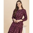 thumbnail image 5 of Moomaya Long Sleeves Round Neck Printed Rayon Dress - Women's Casual Dress, 5 of 9