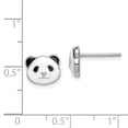 thumbnail image 3 of Auriga Fine Jewelry 925 Sterling Silver Black and White Enameled Panda Post Stud Earrings for Women, 3 of 6