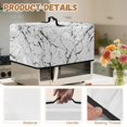thumbnail image 7 of Whosucclay White Marble Print Microwave Oven Cover Microwave Oven Grill Cover Protector Kitchen Small Appliance Protector Dust Protection Kitchen Decor 20.9" x 15.7" x 12.4"inches-L, 7 of 7