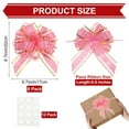 thumbnail image 3 of Uxcell 8 pack Bow for Gift Wrapping, 8.7" x 6.7" Wood Grain Ribbon Bows Pink, 3 of 6