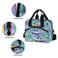 thumbnail image 5 of Lunch Bag Portable Crossbody Meal Bag Cooler Bag Insulated Lunch Bag Food Bag Handheld & Crossbody Design Oil Painting Boat, 5 of 6