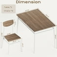thumbnail image 3 of Ktaxon Dining Table Set for 4/6 with Storage Racks, Dining Room Table Set for 4/6 Modern Design, Kitchen Table and Chairs for Home Kitchen, Light Oak, 3 of 8