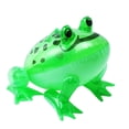thumbnail image 1 of Inflatable Shining Eyes Cartoon Frog Cute Style PVC Cartoon Frog with Rope Toy Luminous Decor Elastic Animal Model Toys Children Boys Girls, 1 of 9