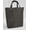 Black/Gray, variant on Faux Burlap Tote Bag (Small Oval Tote) (Black/Gray)