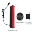 thumbnail image 2 of GOgroove USB Laptop Speaker Bar with 2 High Excursion Drivers , Clip-On & Portable Design (RED), 2 of 9