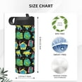 thumbnail image 4 of Yiaed Geometric Dinosaur Print Water Bottle with Straw Lid, Stainless Steel Double Wall Insulated Water Bottle | Leak-Proof and Spill-Proof Water Bottle, 4 of 8