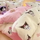 thumbnail image 5 of Juego de ropa de cama de algodón Miniso Sanrio Kuromi, juego de cuatro piezas, Sábana de cubierta de dibujos animados, conjunto de tres piezas para dormitorio de estudiantes, regalos para niñas, 5 of 5