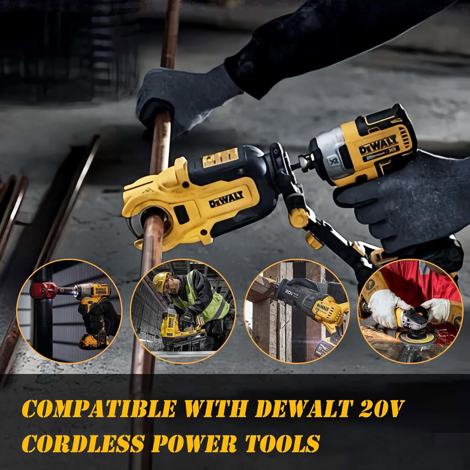 Persever 2-Pack 20V 8000mAh DCB200 Replacement for Dewelt 20V MAX Li-on Battery - Compatible with DCB205 DCB206 DCB207 DCB201 and Cordless Tools, High Capacity & Long-Lasting Power