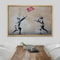 thumbnail image 3 of wall26 Framed Canvas Print Wall Art Banksy No Ball Games Graffiti &amp; Street Art Pop Culture Illustrations Pop Art Bohemian Multicolor Dark for Living Room, Bedroom, Office - 16"x24" Natu, 3 of 5