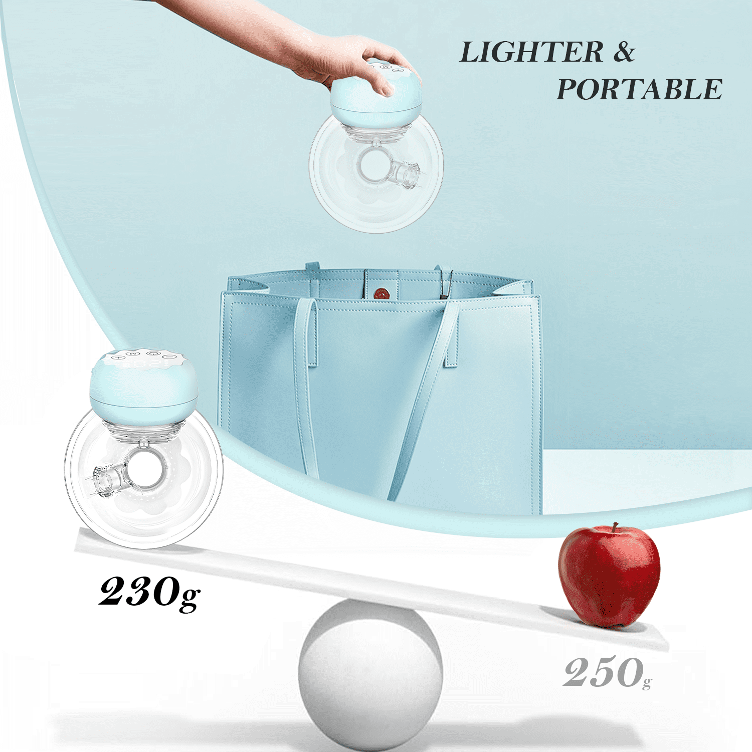 Yadala Breast Pump, Hands Free Breast Pump Portable Electric Breast Pump with 4 Modes & 12 Levels, 2 Pack, Blue