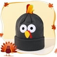 thumbnail image 4 of KANG Winter Knit Hat With Embroidered Turkey Design For Thanksgiving Family Warm Ear Cap, 4 of 4
