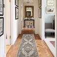 thumbnail image 2 of CAROMIO Indoor Area Rug 2' x 6' Runner Rug for Living Room Boho Vintage Rug Floral Bedroom Rug, Brown, 2 of 6