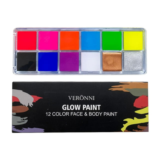 Pintura facial, herramienta de pintura corporal, maquillaje cosmético profesional, Cosplay, lavable, para escenario cosmético, disfraz de Halloween, Sunnimix Pintura de cara y cuerpo