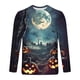 thumbnail image 5 of Blusas y camisas de manga larga con cuello redondo para hombre, estilo casual, cuello redondo, manga larga, camiseta estampada de Halloween, blusas, blusas de poliéster para hombre., 5 of 5