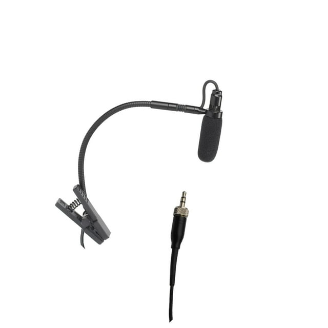 Maoww Instrument Microphone Condenser Clip Metal for Sax Trumpet Stage Performance Black L4