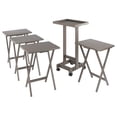 thumbnail image 2 of Isabelle 4 Tables à Collation Support de Rangement avec Plateau Amovible Fini Gris Huître, 2 of 12