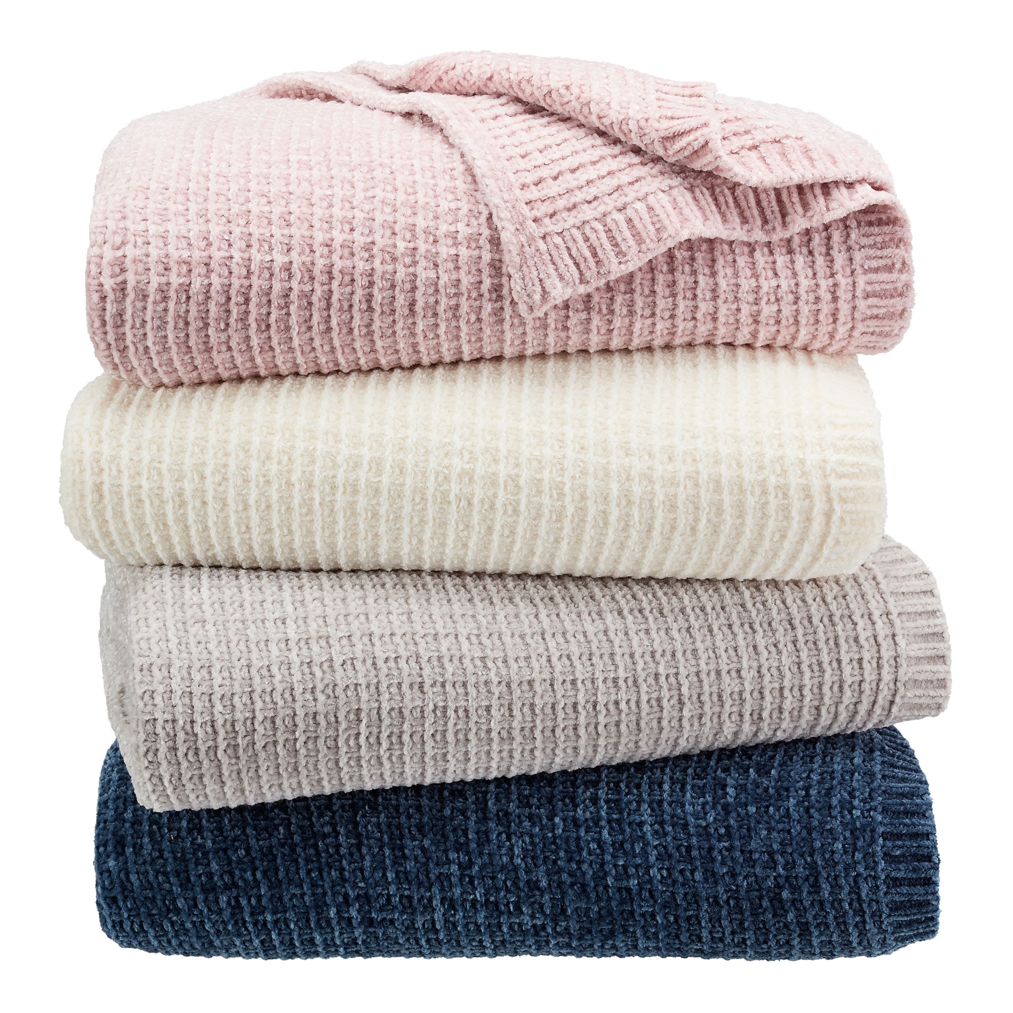 Better Homes & Gardens, Polyester, Machine Washable, Luxe Chenille Throw, 50” x 72”, Gray