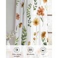 thumbnail image 6 of Yellow Spring Floral Sheer Curtains 39 Inch Length 2 Panels Set for Living Room/Bedroom, Flowers Leaves Elegant Pastoral Kitchen Curtains Grommet Semi-Sheer Curtains Window Treatments 27.5"x39"x2, 6 of 7