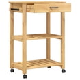 thumbnail image 2 of vidaXL Kitchen Trolley MONZA 60x40x90 cm Solid Wood Pine, 2 of 5