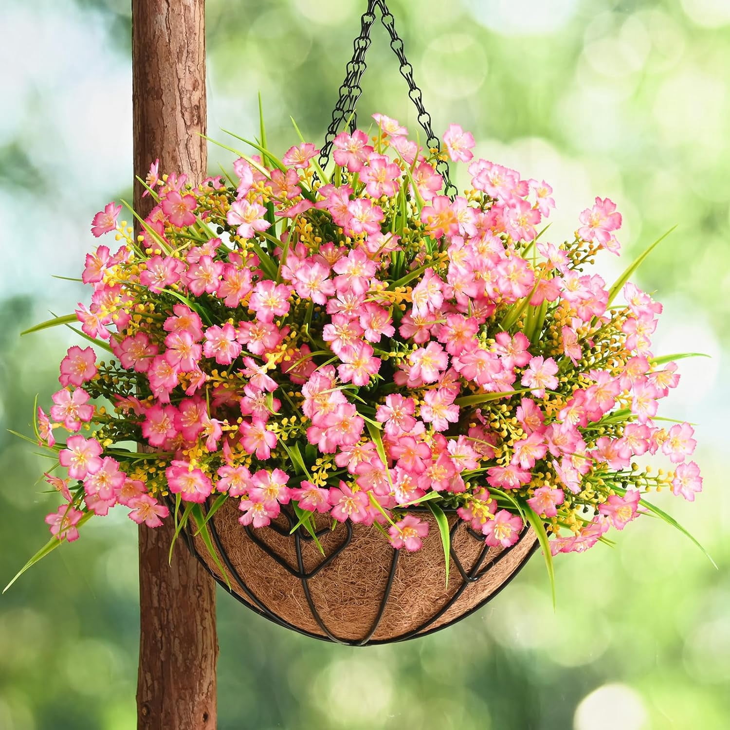 Artificial Flowers for Outdoors, 3Artificial Plants Outdoor, Fake Flowers, UV Resistant Faux Plants, Fake Outdoor Plants for Garden Porch Window Box Indoor Home Decor, Mix Color