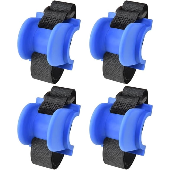 ABCISI 4PCS Fishing Rod Holders for Railings, Portable Fishing Pole Holders for Bridge Railings Ship Railings Seaside Guardrails, Arc bottom blue