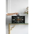 thumbnail image 6 of HomeRoots 13" Black And Gold Metal And Glass Analog Vintage Style Crackle Wall Clock, 6 of 11