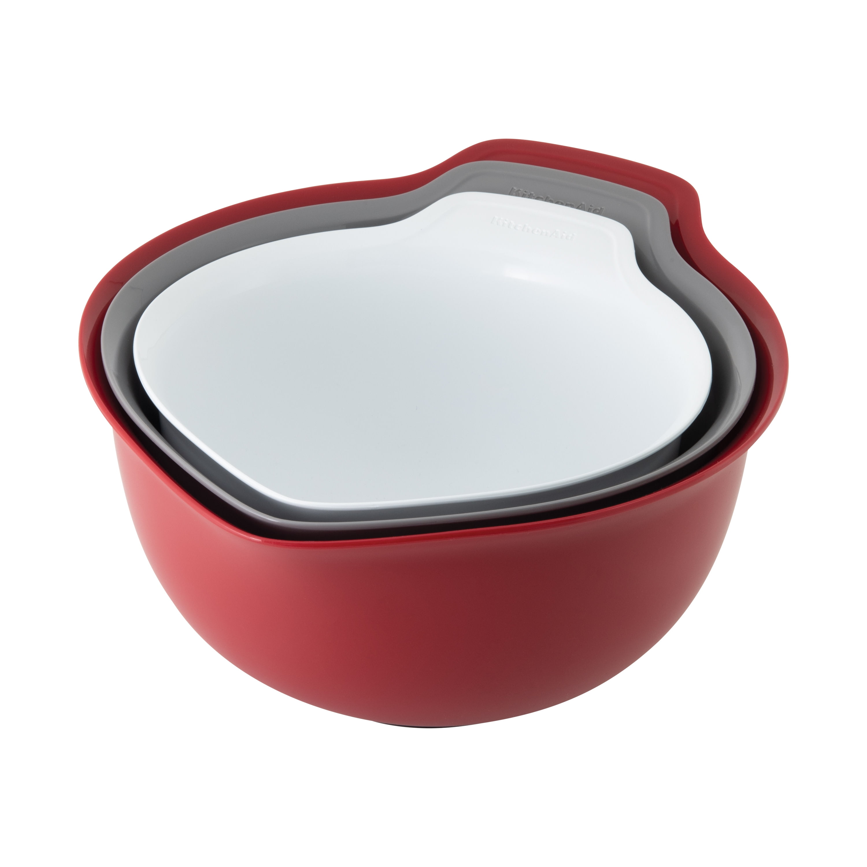 KitchenAid Classic Set of 3 Mixing Bowls - Red - 9755100