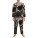 thumbnail image 3 of Balery Vintage Pattern Flower Skull Pijama para Hombre de Dos Piezas con Manga Larga, Conjunto de Dormir y Descanso Suave con Bolsillos-Medium, 3 of 7