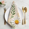 thumbnail image 2 of Spring Daisy Cloth Napkins, Country Watercolor Flower Leaf Plant Washable and Reusable Dinner Napkins Set of 4, Table Napkin for Kitchen Party Birthday Wedding Hotel Housewarming 20"x20", 2 of 9