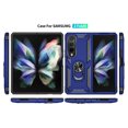 thumbnail image 7 of Jiahe Cover For Samsung Galaxy Z Fold4,Magnetic Armor Shockproof Metal Rotating Ring Stand Hard PC Case Cover,Blue, 7 of 7