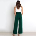 thumbnail image 4 of Womens Wide Leg Dress Pants Pleated Elastic High Waisted Bow Knot Belted Business Work Trousers Long Straight Leg Suit Pants, 4 of 7