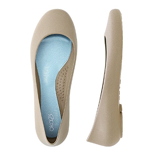 OkaB OkaB Women's Matte Finish Ballet Flats (6 B(M) US