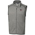 thumbnail image 2 of Men's Cutter & Buck Heather Gray South Carolina Gamecocks Big & Tall Mainsail Sweater-Knit Full-Zip Vest, 2 of 3