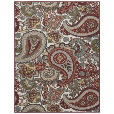 Modern Paisley Rug - Sweet Home Stores Paisley Design Non-Slip Rubber Backing Area or Runner Rug