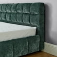 thumbnail image 5 of Hassch King Size Upholstered Platform Bed Frame with 4 Storage Drawers and Soft Headboard, Chenille Fabric, Dark Green, 5 of 10