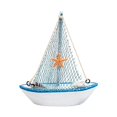 thumbnail image 5 of Adornos artesanales de vela de 14 cm, modelo de barco de vela de madera de estilo mediterráneo, accesorios de decoración del hogar, regalos de decoración de sala de estar, 5 of 5